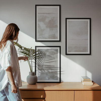 Three-piece wall art piece Modern distressed textures