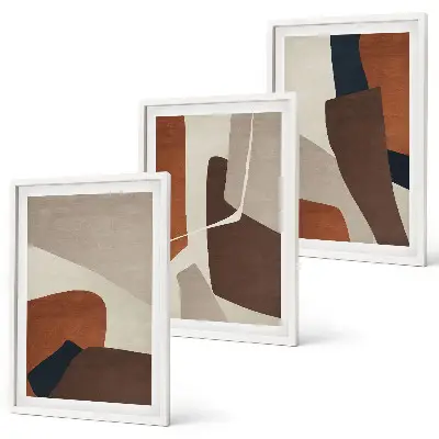 Abstract modern structures wall art set 