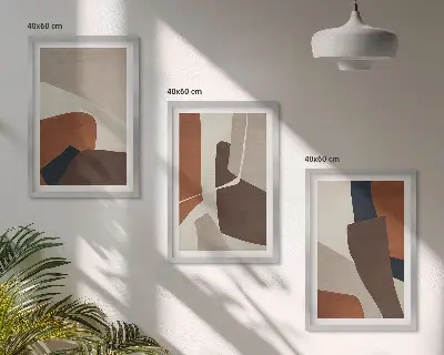 Abstract modern structures wall art set 