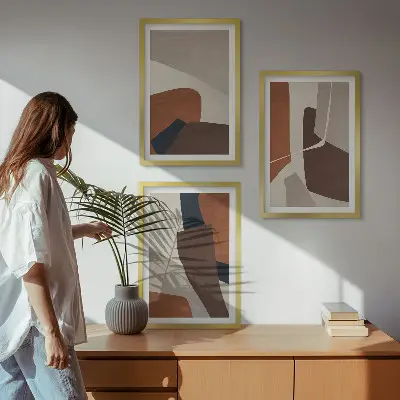 Wall art set Abstract modern structures