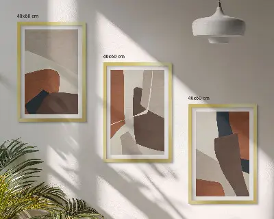 Abstract modern structures wall art set 