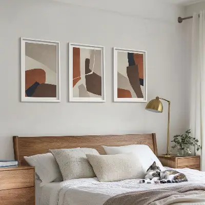 Abstract modern structures wall art set 