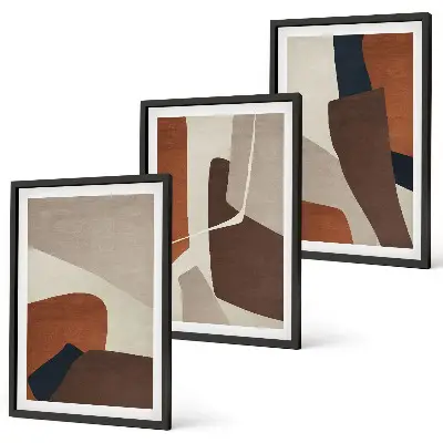 Abstract modern structures wall art set 