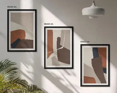 Wall art set Abstract modern structures