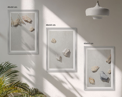 Wall art set Boho stones beach decorations