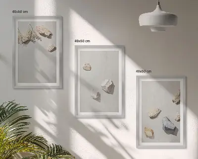 Boho Beach Stone Wall Art Set decorative wall hanging set