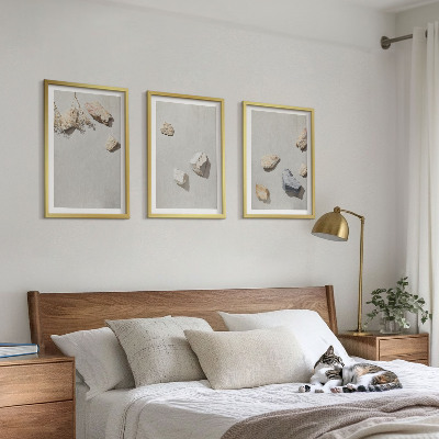 Wall art set Boho stones beach decorations