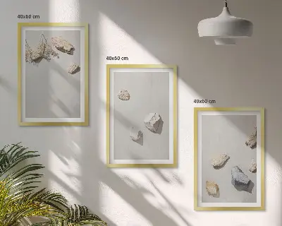 Boho Beach Stone Wall Art Set decorative wall hanging set