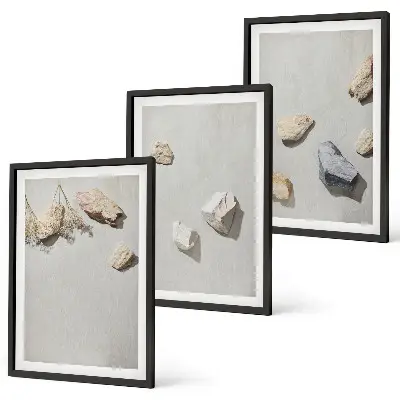 Boho Beach Stone Wall Art Set decorative wall hanging set