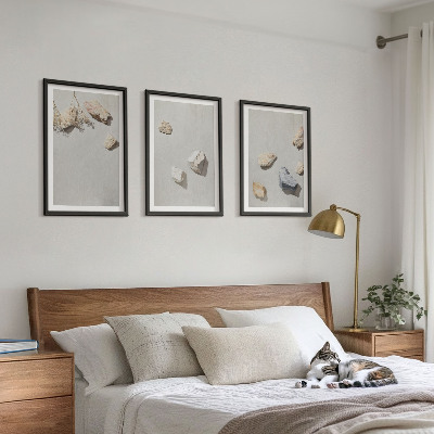 Wall art set Boho stones beach decorations