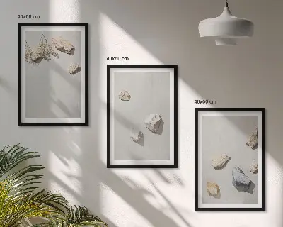 Boho Beach Stone Wall Art Set decorative wall hanging set