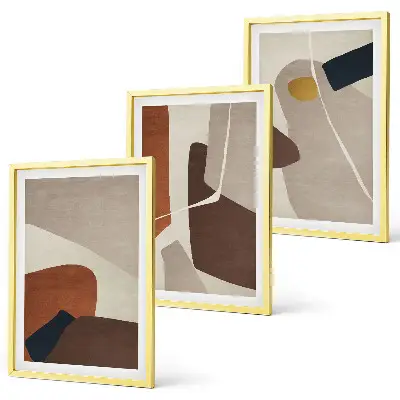 Abstract boho wall art three-piece canvas painting set