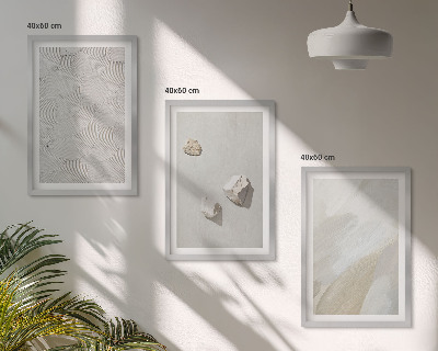 Wall art set Sand stones modern paint