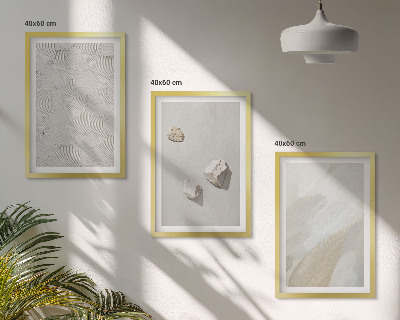 Wall art set Sand stones modern paint