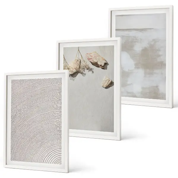 Three-piece boho sand stone texture wall art three-piece wall art set