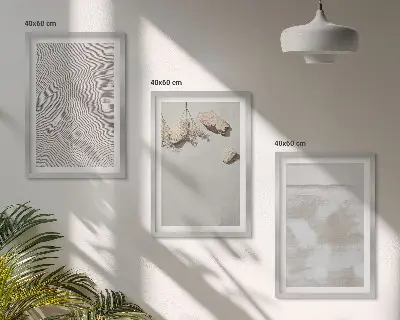 Three-piece boho sand stone texture wall art three-piece wall art set