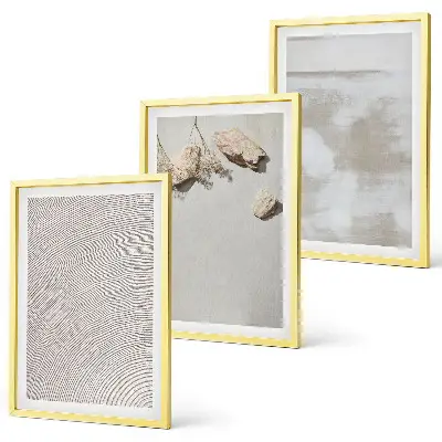 Three-piece boho sand stone texture wall art three-piece wall art set