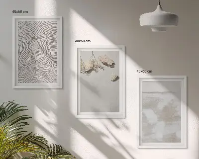 Three-piece boho sand stone texture wall art three-piece wall art set