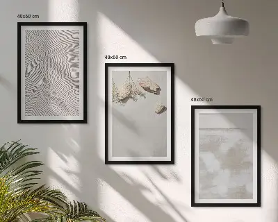 Three-piece boho sand stone texture wall art three-piece wall art set