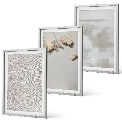 Three-piece boho sand stone texture wall art three-piece wall art set