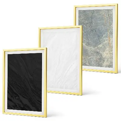 Wall art set featuring elegant stone structure colors
