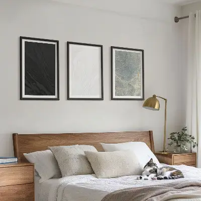 Wall art set featuring elegant stone structure colors