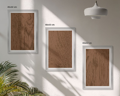 Three-piece wall art piece Wood texture bark minimalism