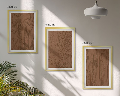 Three-piece wall art piece Wood texture bark minimalism