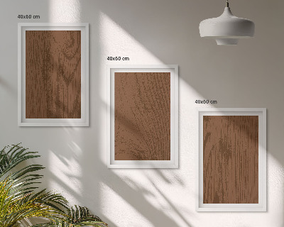 Three-piece wall art piece Wood texture bark minimalism