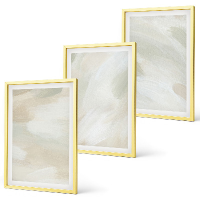 Three-piece wall art piece Bright paints abstract boho