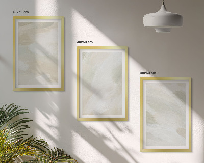 Three-piece wall art piece Bright paints abstract boho
