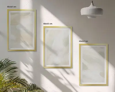 Three-piece abstract boho wall art set with bright vibrant paint patterns