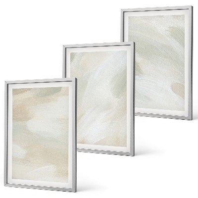 Three-piece wall art piece Bright paints abstract boho