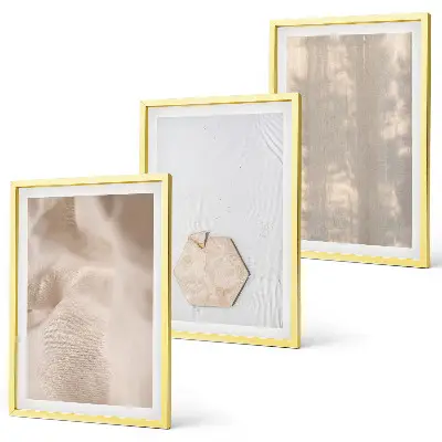 Three-piece wall art set with subtle boho nature textures