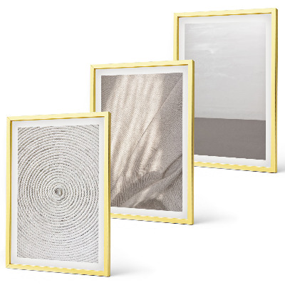 Set of 3 framed wall art pieces Natural boho textures