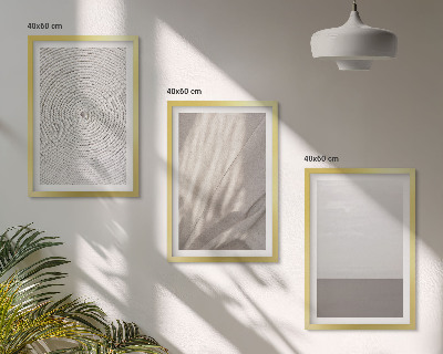 Set of 3 framed wall art pieces Natural boho textures