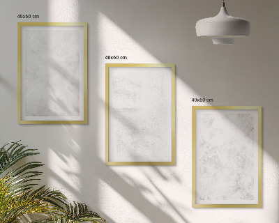 Set of 3 framed wall art pieces White spots minimalist background