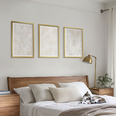 Wall art set Pastel marble structures