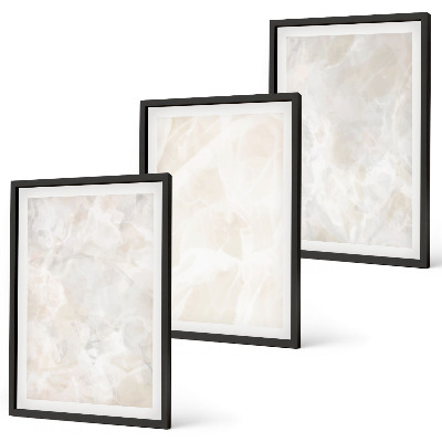 Wall art set Pastel marble structures