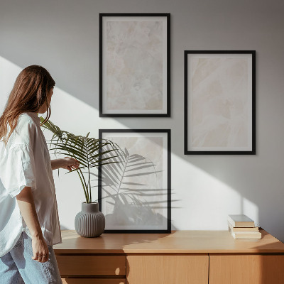 Wall art set Pastel marble structures