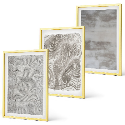 Three-piece wall art piece Industrial abstract patterns