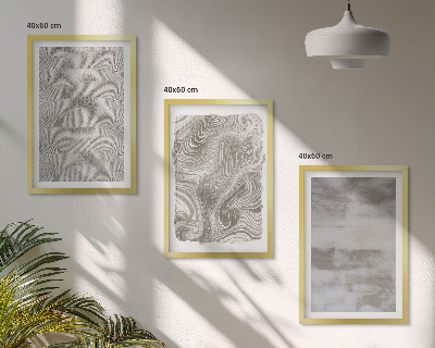 Three-piece wall art piece Industrial abstract patterns
