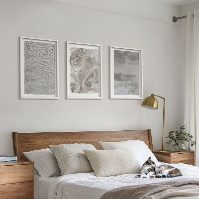 Three-piece wall art piece Industrial abstract patterns