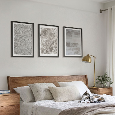 Three-piece wall art piece Industrial abstract patterns