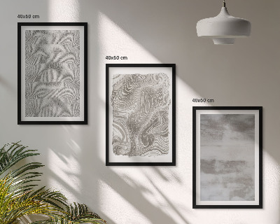 Three-piece wall art piece Industrial abstract patterns