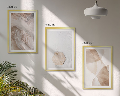 Wall art set Designer abstraction of nature