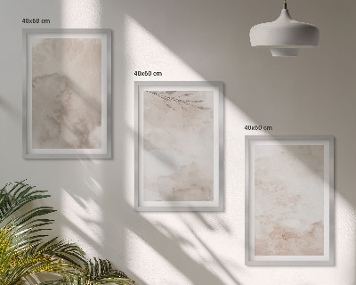 Wall art set Spilled boho watercolor paints