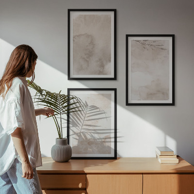 Wall art set Spilled boho watercolor paints