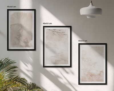 Wall art set Spilled boho watercolor paints