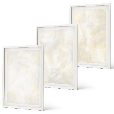 Three-piece wall art piece Bright texture paint design